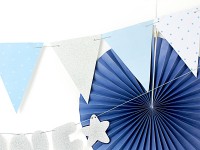 Vorschau: DIY One Star Wimpelkette silber-blau 1,3m