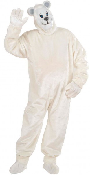 Polar bear plush costume