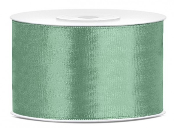 25m Satin Geschenkband blassgrün 38mm breit