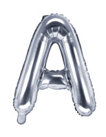 Folieballon A zilver 35 cm