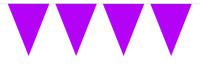 Cadena grande de banderín violeta 10m