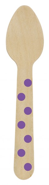 Kunterbunte Mini Holz Löffel Rainbow Dots 12 Stück 3