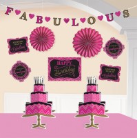 Fabulous Birthday Girl Party Deco Set 10-delig