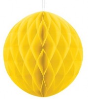 Kula o strukturze plastra miodu Lumina żółta 20 cm