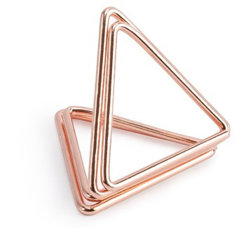 10 triangle card holders rose gold