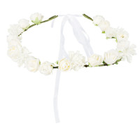 Enchanting floral wreath of hair white
