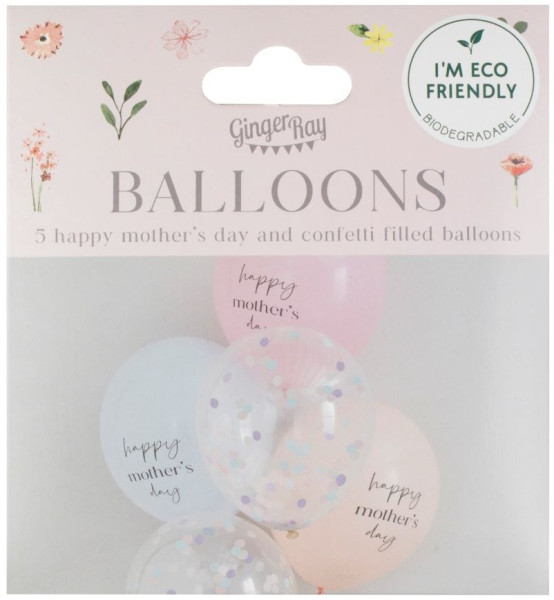 5 Happy Mothers Day Eco-Latexballons 3
