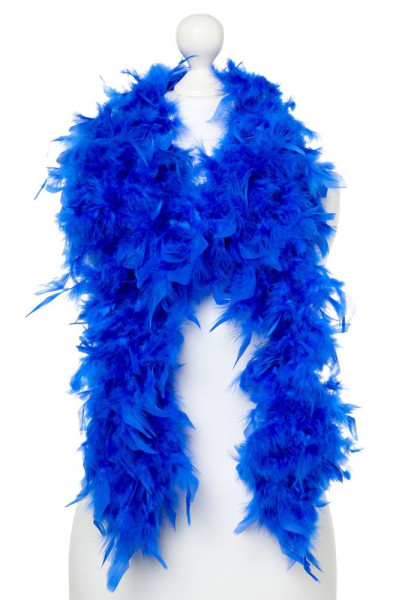 Feather boa royal blue deluxe