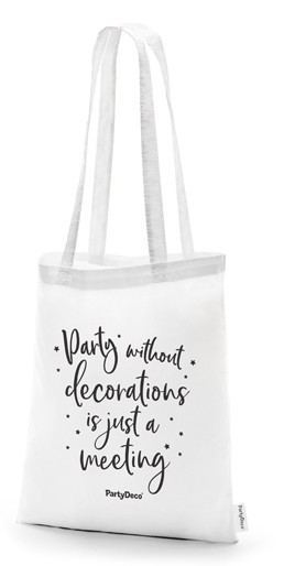 Party without decorations jute bag