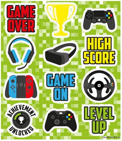 1 Game World sticker sheet