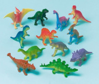12 dinosaur figures prehistoric giants 6cm