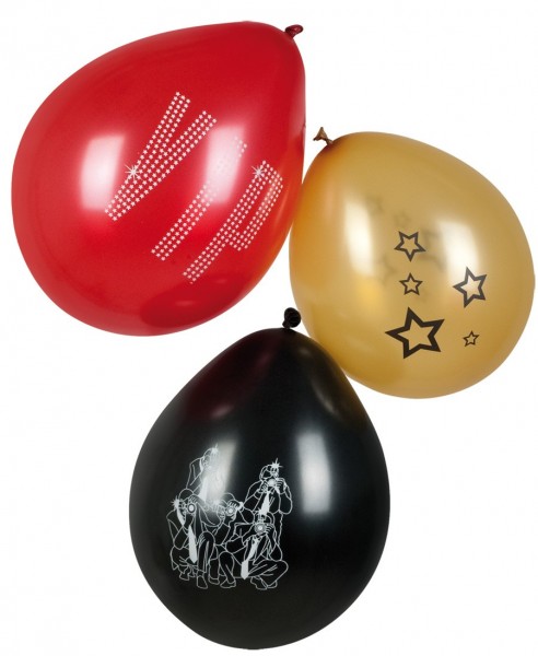 6 VIP latex balloons 25cm