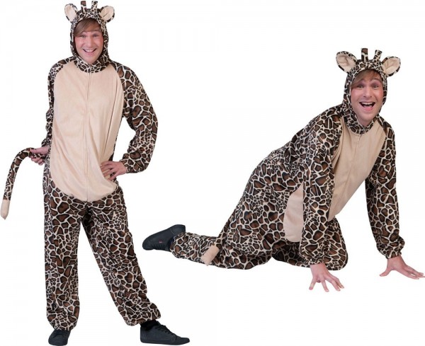 Disfraz de jirafa de peluche para hombre