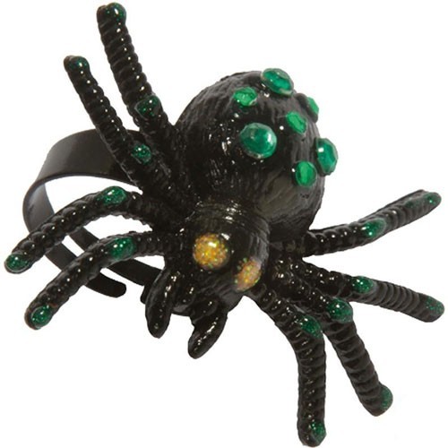 Black widow spider ring for adults