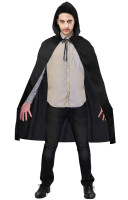 Preview: Black hooded cape for adults