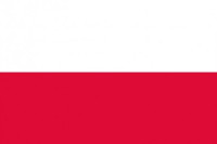 Flaga Polski wachlarzowa 90 x 150 cm