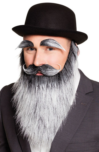 Long mysterious beard with eyebrows