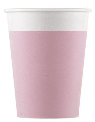 8 FSC paper cups Paganini pink 200ml