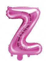 Preview: Letter Z foil balloon fuchsia 35cm