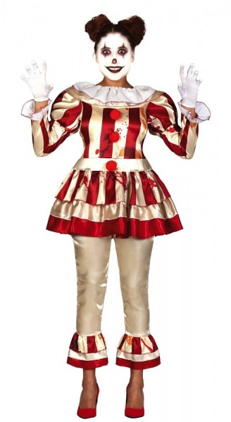 Horror circus clown costume for women