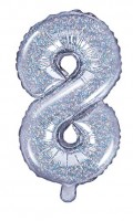 Anteprima: Figura olografica 8 palloncino foil 35 cm