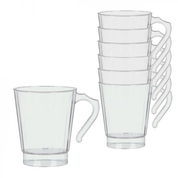 16 plastic cups with handle 227ml