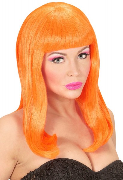Parrucca al neon in arancione 2