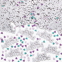 Just Married sprinkle decoration silver metallic 14g