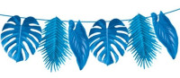 Blaue Palmblatt Girlande 2,6m