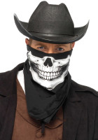 Widok: Czarno-biała maska bandana z czaszką
