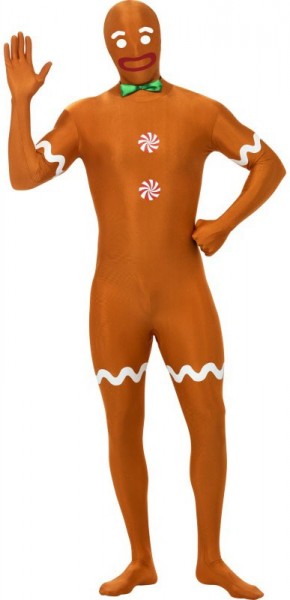 Gingerbread man morphsuit kostuum