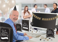 Zestaw dekoracji biurowych Golden Age Birthday