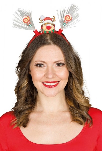 Kerst haarband Rudolph met LED
