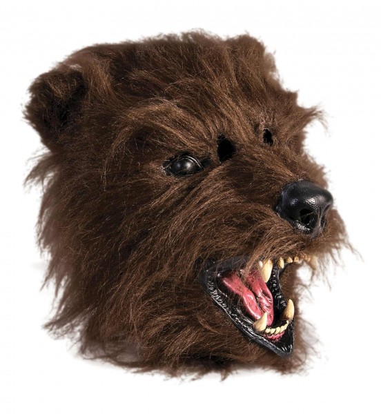 Hairy bear mask in brown