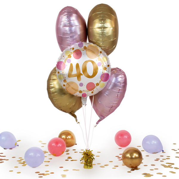 Heliumballon in der Box Shiny Dots 40
