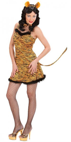 Disfraz de tigre esponjoso sexy para mujer