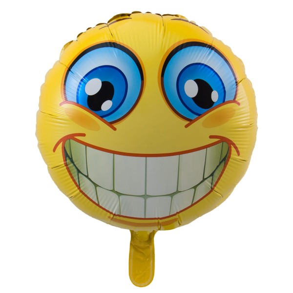 Folieballon Grijnzende Smiley 43cm