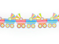 Voorvertoning: Kleurrijke kinderwagen slinger 3m
