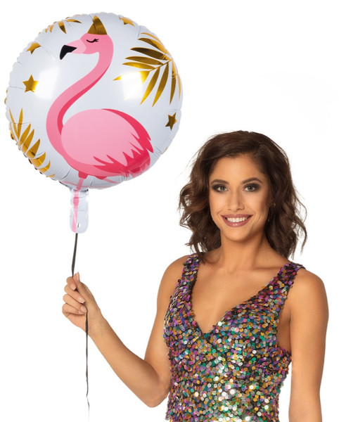 Folieballon party flamingo 45cm