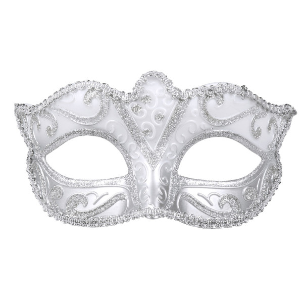 Silberne Maskenball Augenmaske Venezia 4
