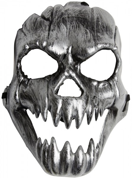 Creepy Silver Skull Maske