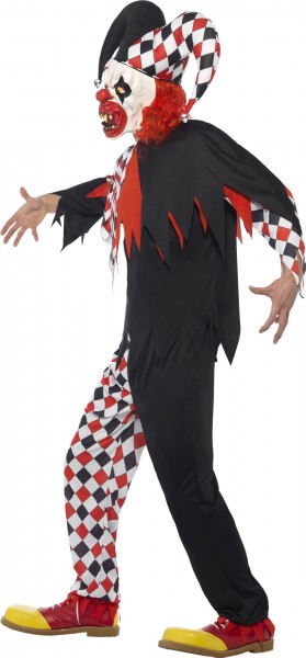 Costume de bouffon de la cour arlequin clown horreur 2