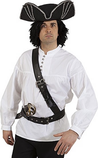 Pirate belt with rivets and shoulder strap