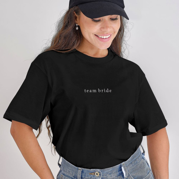 T-shirt Team Bride storlek XL i svart