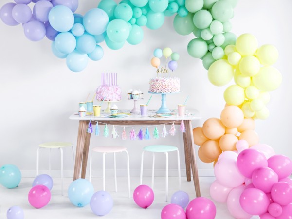 100 Partylover balloons pastel yellow 23cm 3