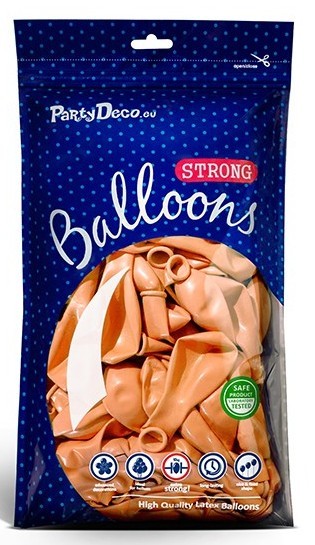 50 Partystar metallic Ballons apricot 23cm 2