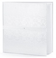 Vista previa: Libro de visitas de adorno blanco 20.5cm