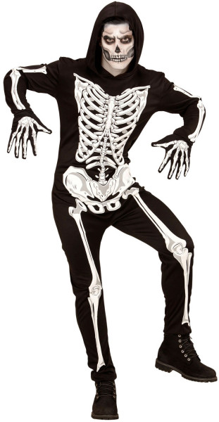 Costume da scheletro luminoso