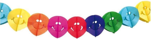 Paper garland Smiling Faces 4m
