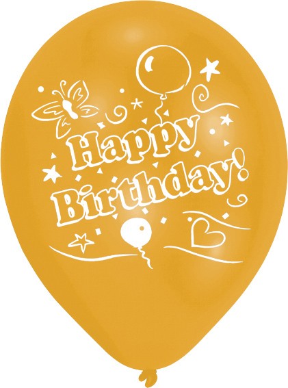 8 kolorowych balonów z okazji urodzin